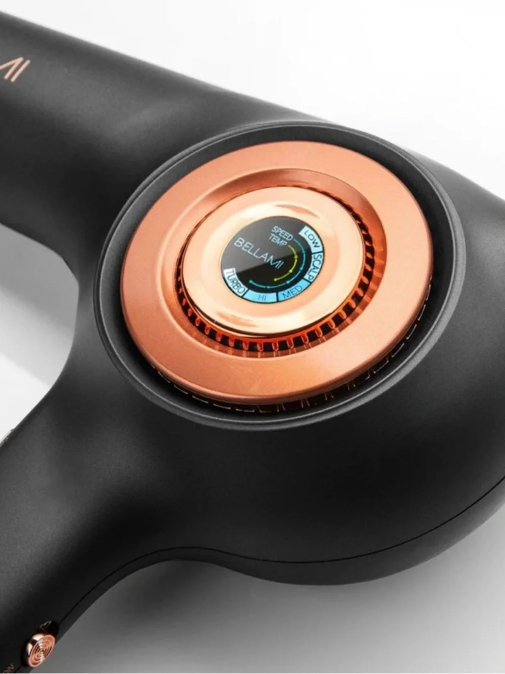 BELLAMI Black & Rose Gold Hair Dryer Styling Set